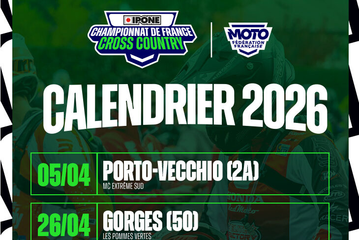 Le calendrier 2026 du Championnat de France Cross-Country IPONE est là !